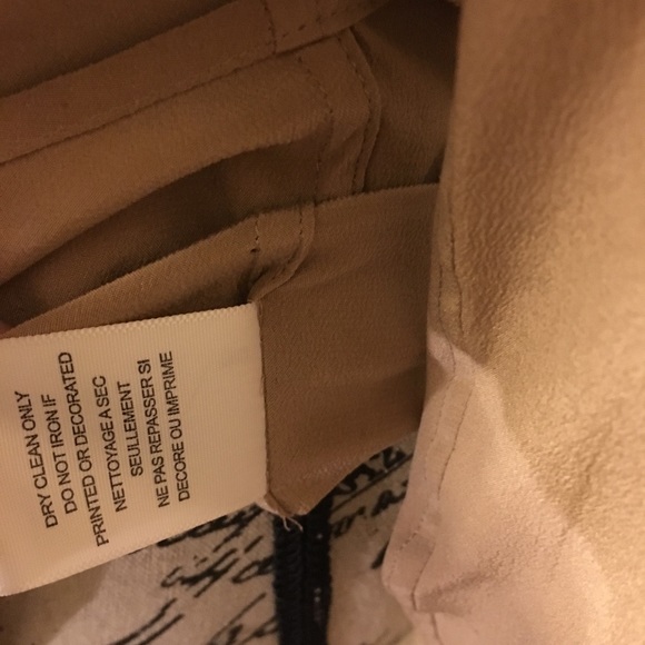 Equipment Silk Tuxedo Blouse Medium Brown Tan Shirt - Picture 8 of 8